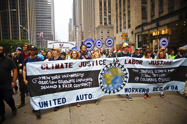 Labor Organizations at the People’s Climate March by Light Brigading via Flickr