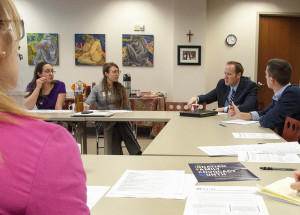 Creighton University students met with Nebraska State Senator Jeremy Nordquist on Monday to talk about a number of issues including Ignatian Family Advocacy Month priorities. 