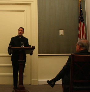 Fr. Kesicki speaking at the Capitol Hill press conference.